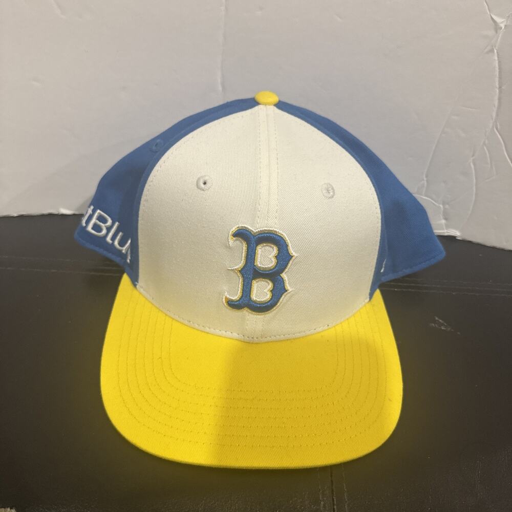 Boston Bruins ’47 Brand JetBlue Yellow Blue Snapback Trucker Hat Cap